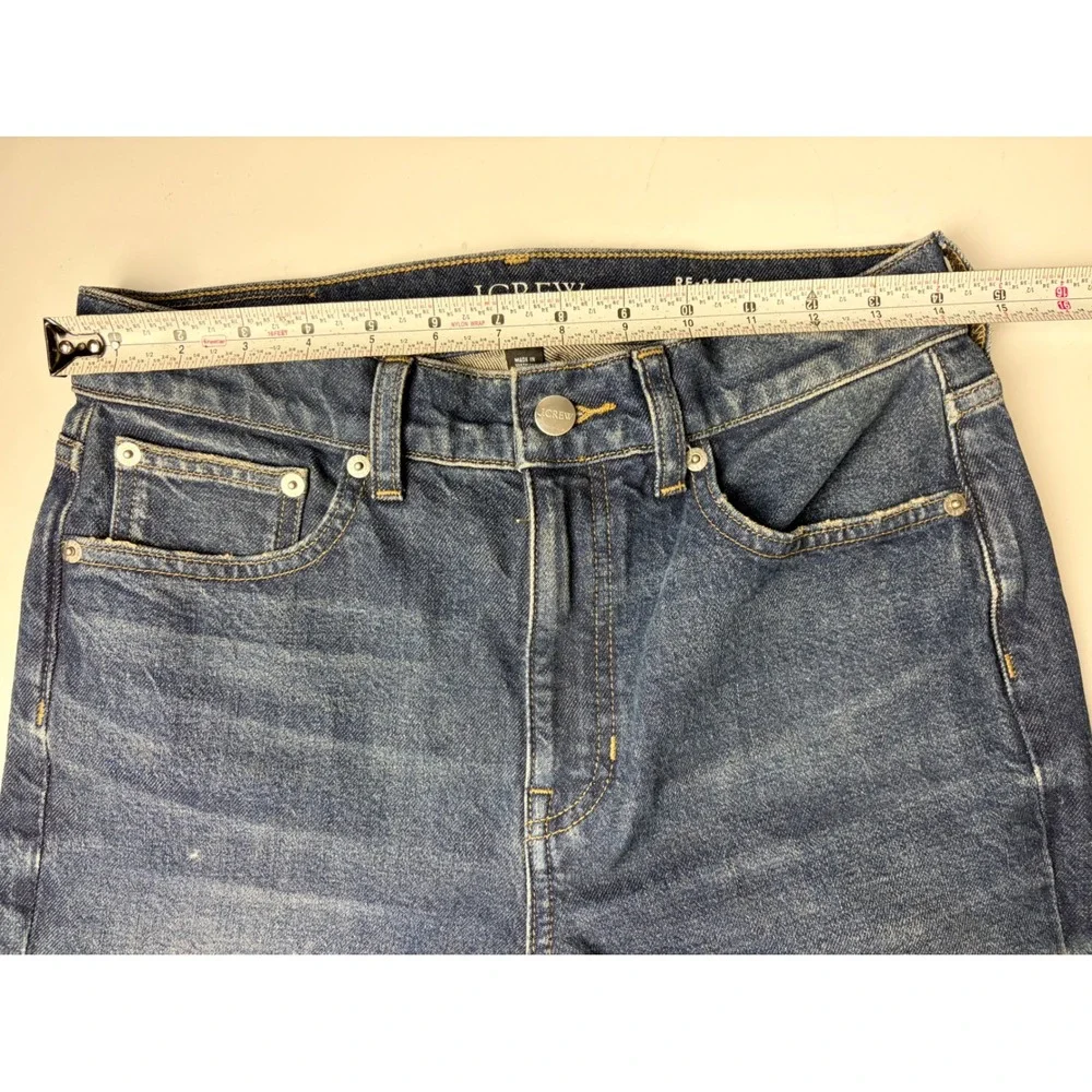 J.Crew 96 Straight Jeans Indigo Wash High Rise Stretch Denim RE-96-IDG Size 26
